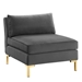 Ardent Performance Velvet Sofa - Gray - MOD6928