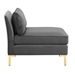 Ardent Performance Velvet Sofa - Gray - MOD6928