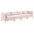 Ardent 4-Seater Performance Velvet Sofa - Pink