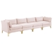 Ardent 4-Seater Performance Velvet Sofa - Pink - MOD6942