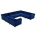 Ardent 8-Piece Performance Velvet Sectional Sofa - Navy