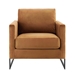 Posse Performance Velvet Accent Chair - Black Cognac - MOD7121