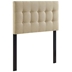 Emily Twin Upholstered Fabric Headboard - Beige