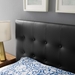 Emily Twin Upholstered Vinyl Headboard - Black - MOD7459