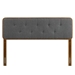 Collins Tufted Queen Fabric and Wood Headboard - Walnut Charcoal - MOD7489