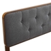 Collins Tufted Queen Fabric and Wood Headboard - Walnut Charcoal - MOD7489