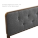 Collins Tufted Queen Fabric and Wood Headboard - Walnut Charcoal - MOD7489