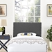 Phoebe Twin Upholstered Fabric Headboard - Gray - MOD7619