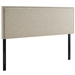 Phoebe Queen Upholstered Fabric Headboard - Beige - MOD7628