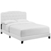 Amelia Twin Upholstered Fabric Bed - White - MOD7886