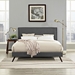 Amaris Queen Fabric Platform Bed with Round Splayed Legs - Gray - MOD8073