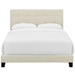 Amira Full Upholstered Fabric Bed - Beige - MOD8203