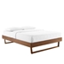 Billie Full Wood Platform Bed Frame - Walnut