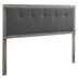 Draper Tufted King Fabric and Wood Headboard - Gray Charcoal