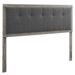 Draper Tufted King Fabric and Wood Headboard - Gray Charcoal - MOD8751