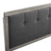 Draper Tufted King Fabric and Wood Headboard - Gray Charcoal - MOD8751