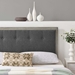 Draper Tufted King Fabric and Wood Headboard - Gray Charcoal - MOD8751