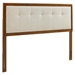 Draper Tufted King Fabric and Wood Headboard - Walnut Beige - MOD8752