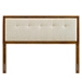 Draper Tufted King Fabric and Wood Headboard - Walnut Beige - MOD8752