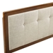 Draper Tufted King Fabric and Wood Headboard - Walnut Beige - MOD8752