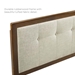 Draper Tufted King Fabric and Wood Headboard - Walnut Beige - MOD8752