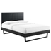 Alana King Wood Platform Bed With Angular Frame - Black