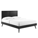 Alana King Wood Platform Bed With Splayed Legs - Black - MOD8873