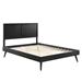 Alana King Wood Platform Bed With Splayed Legs - Black - MOD8873