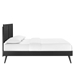 Alana King Wood Platform Bed With Splayed Legs - Black - MOD8873