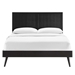 Alana King Wood Platform Bed With Splayed Legs - Black - MOD8873