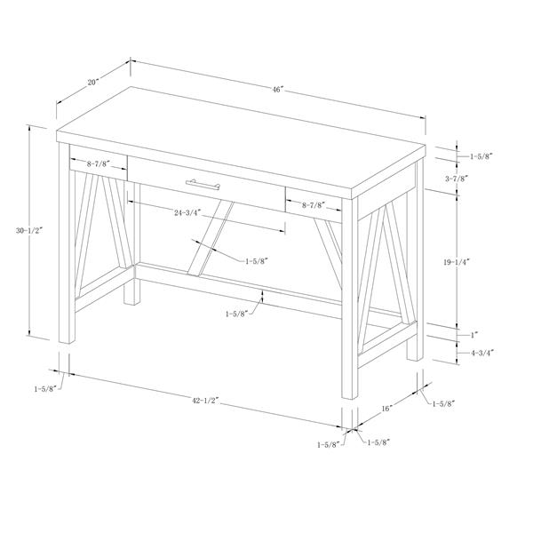 Modern Computer Desk with Storage in Walnut – Wehomz