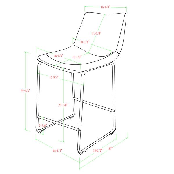 Walker edison faux leather counter stools hot sale