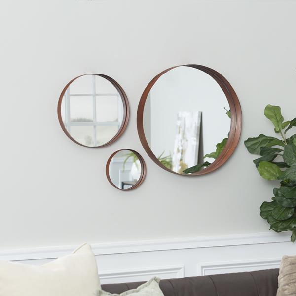 Wall Mirror - Metal Wall Decorative Mirrors - Set of 2