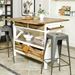 Cassidy Kitchen Island - Distressed White - YHD1360