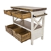 Cassidy Kitchen Island - Distressed White - YHD1360