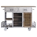 Jaxon Kitchen Island - Antiqued Steel - YHD1363