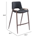 Desi Black Counter Chair - Set of Two - ZUO5019