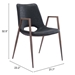 Desi Black Dining Chair - Set of Two - ZUO5022