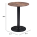 Alto Brown and Black Bistro Table - ZUO5047