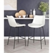 Byron White Counter Chair - ZUO5083