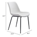 Byron White Dining Chair - Set of Two - ZUO5086