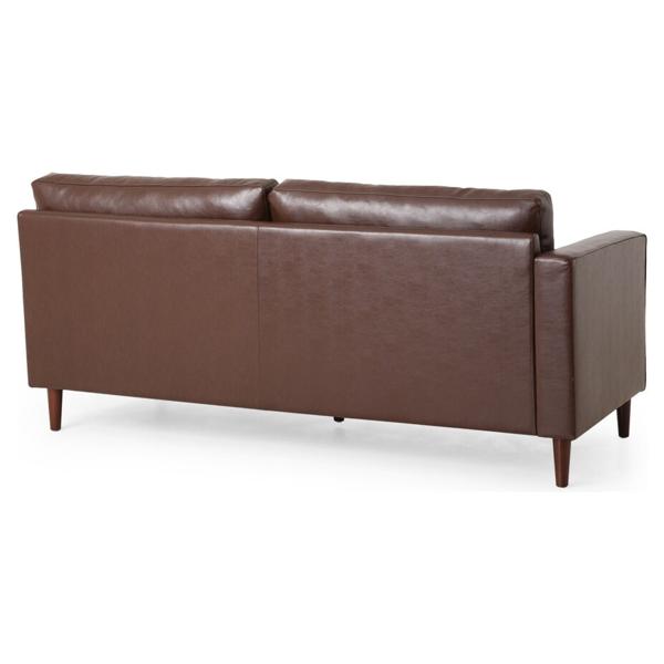 Spokane 109 Sectional Sofa Bed with Chaise Lounge - Light Brown Polyurethane - Birch Wood Legs - CAB2086