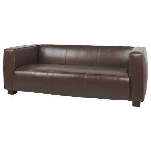 Rowynn 80" 3 Seater Sofa - Dark Brown - Birch Wood Legs - CAB2210