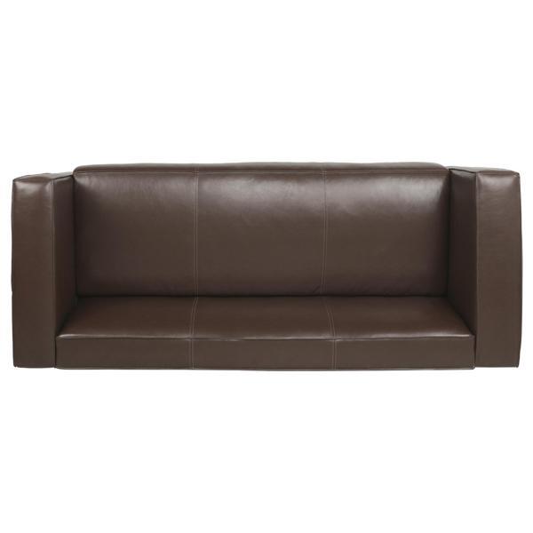 Rowynn 80" 3 Seater Sofa - Dark Brown - Birch Wood Legs - CAB2210