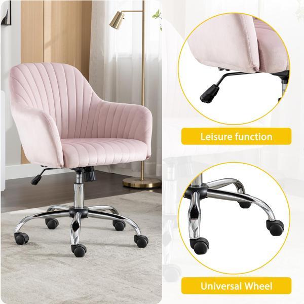 Solarae Accent Chair - Pink Velvet - Stainless Steel Legs - CAB2644