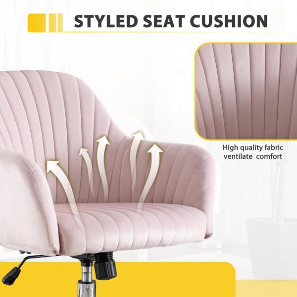 Solarae Accent Chair - Pink Velvet - Stainless Steel Legs - CAB2644