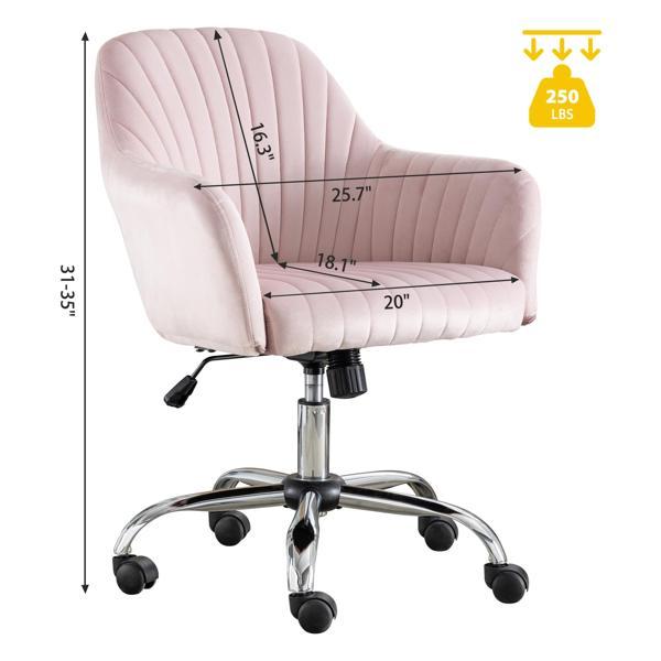 Solarae Accent Chair - Pink Velvet - Stainless Steel Legs - CAB2644