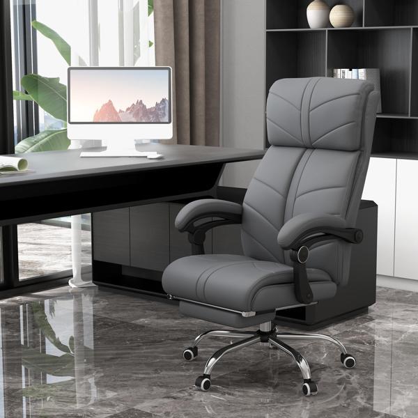 Nico Executive Massage Office Chair with 4 Vibration - Gray - CAB3684