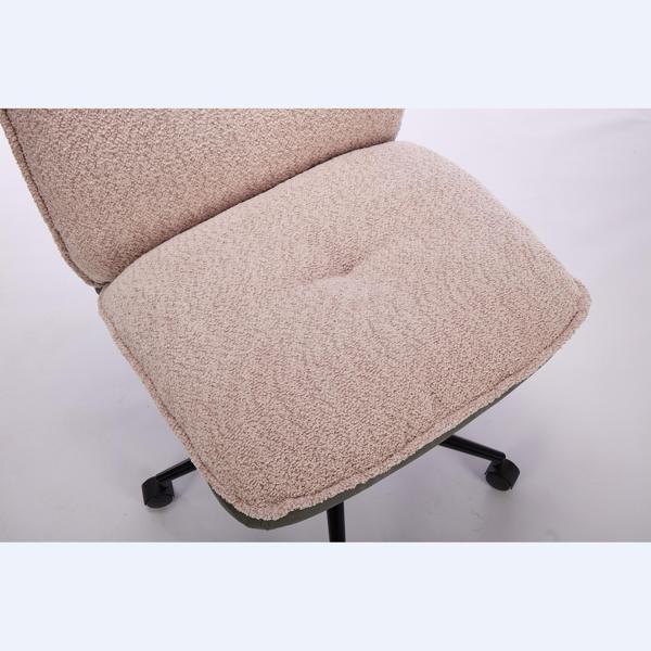 Kembleton Office Chair with Wheels - Oversize Seat - Pink and Grey - Polyurethane Leather - CAB4394