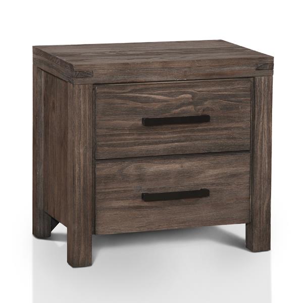 Emma Rustic 2-Drawer Nightstand 